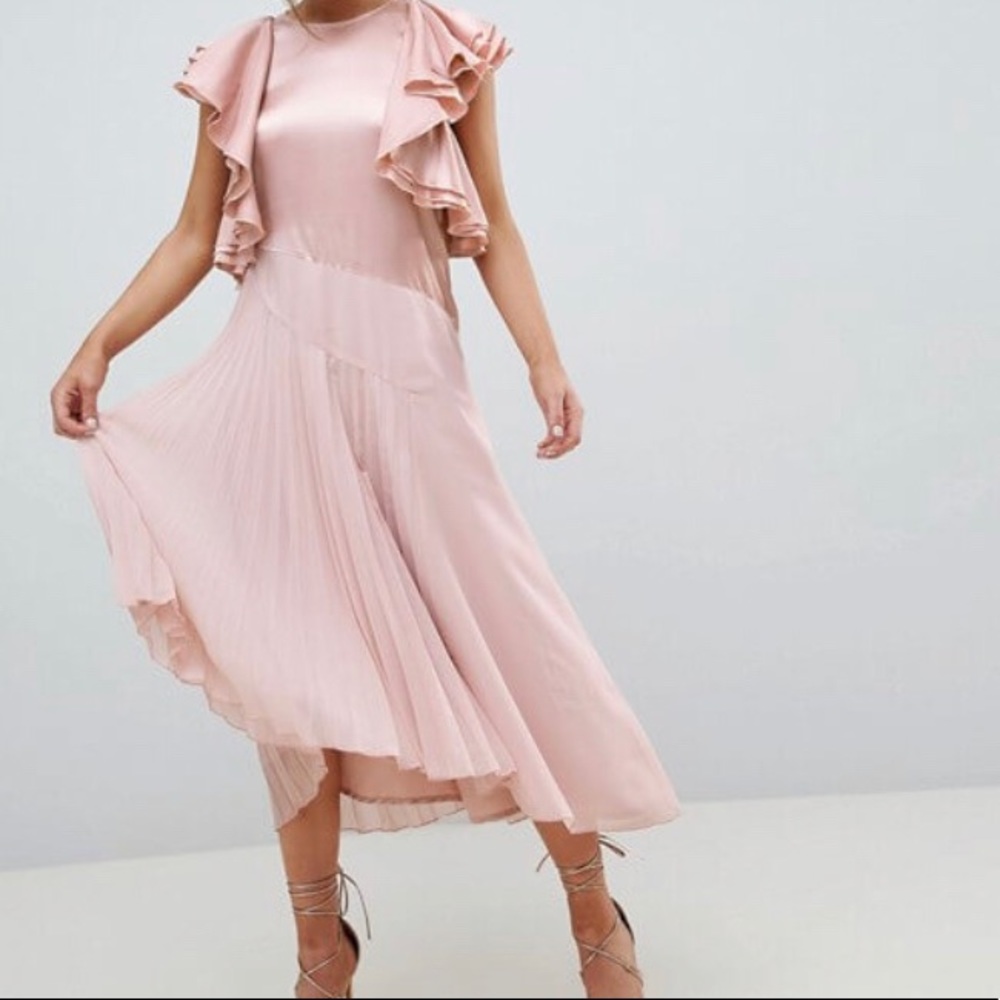 ASOS Midi dress with ruffle sleeves
